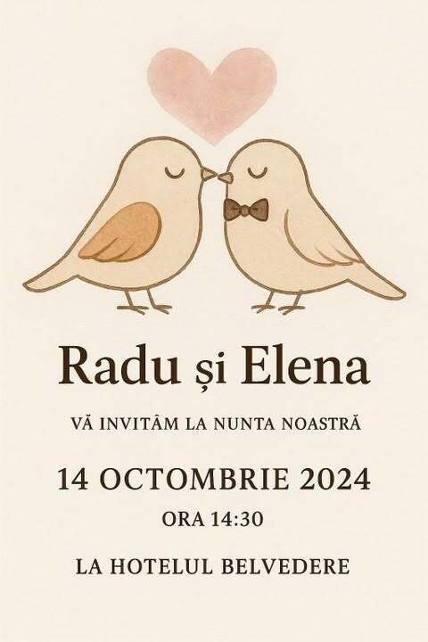 Invitatie nunta personalizata